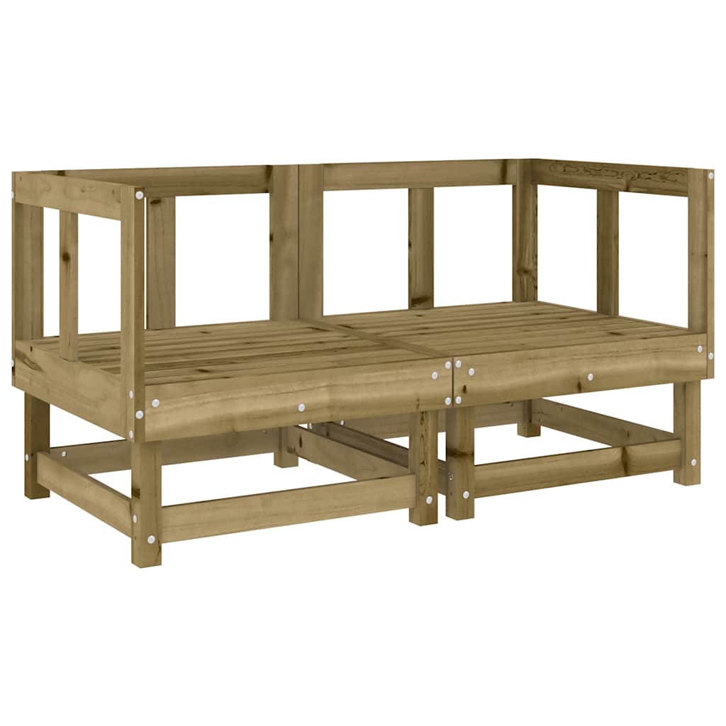 7 Pcs conjunto lounge de jardim madeira de pinho impregnada