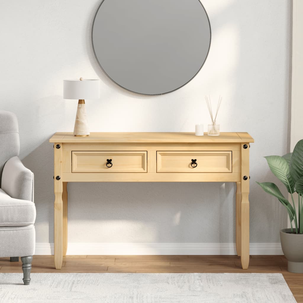 Mesa consola corona 115x46x73 cm madeira de pinho maciça