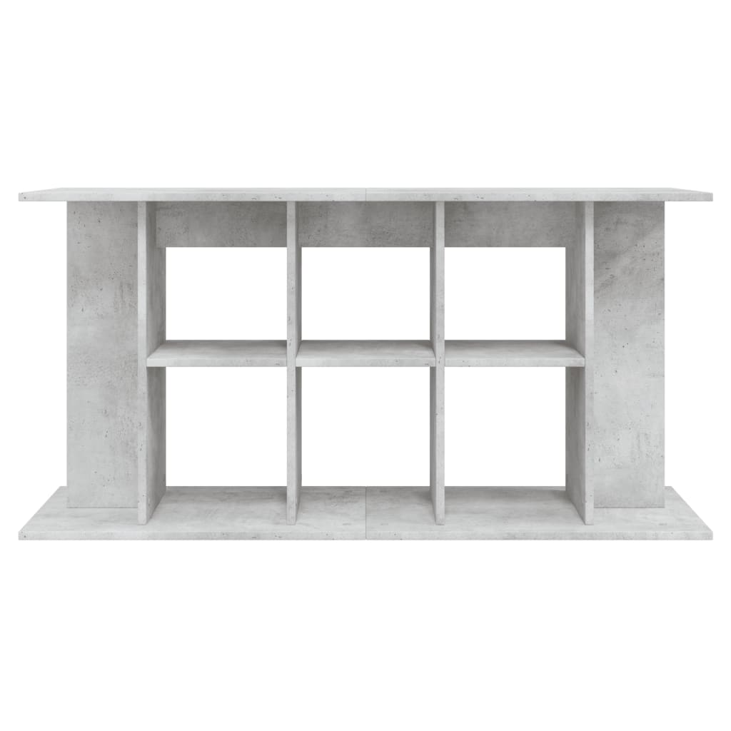 Suporte para aquário 120x40x60 cm, concreto cinza, madeira projetada