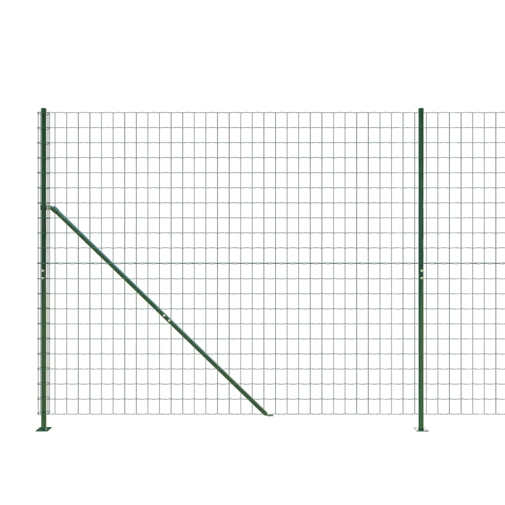 Cerca de malha de arame com flange 1,4x25 m verde