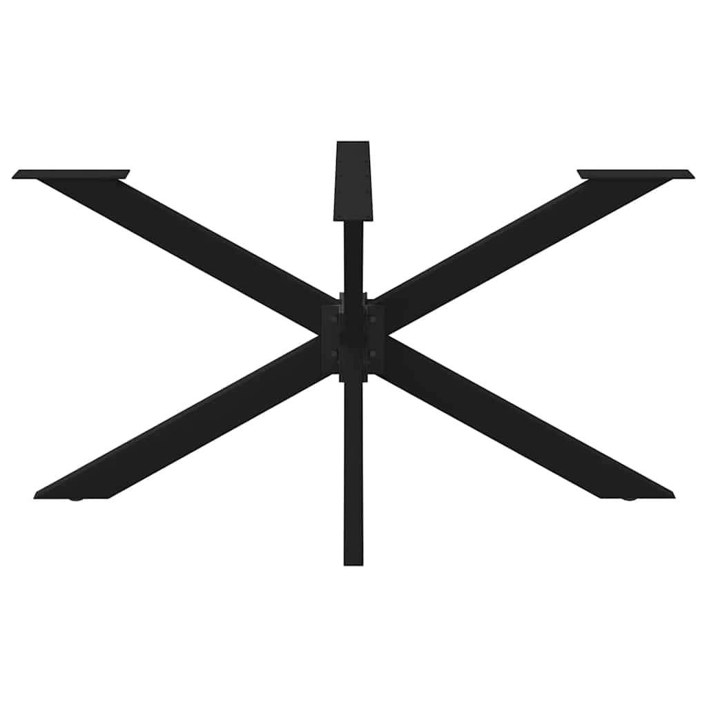 Pé de mesa de jantar em formato de aranha, preto, 150x78x(72-73) cm, aço