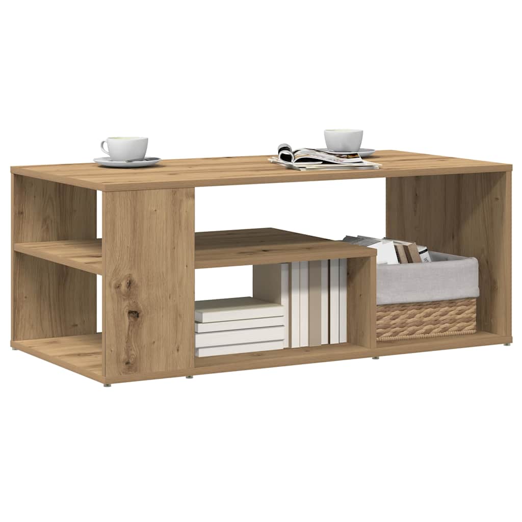 Mesa de centro em carvalho artesanal 100x50x40 cm