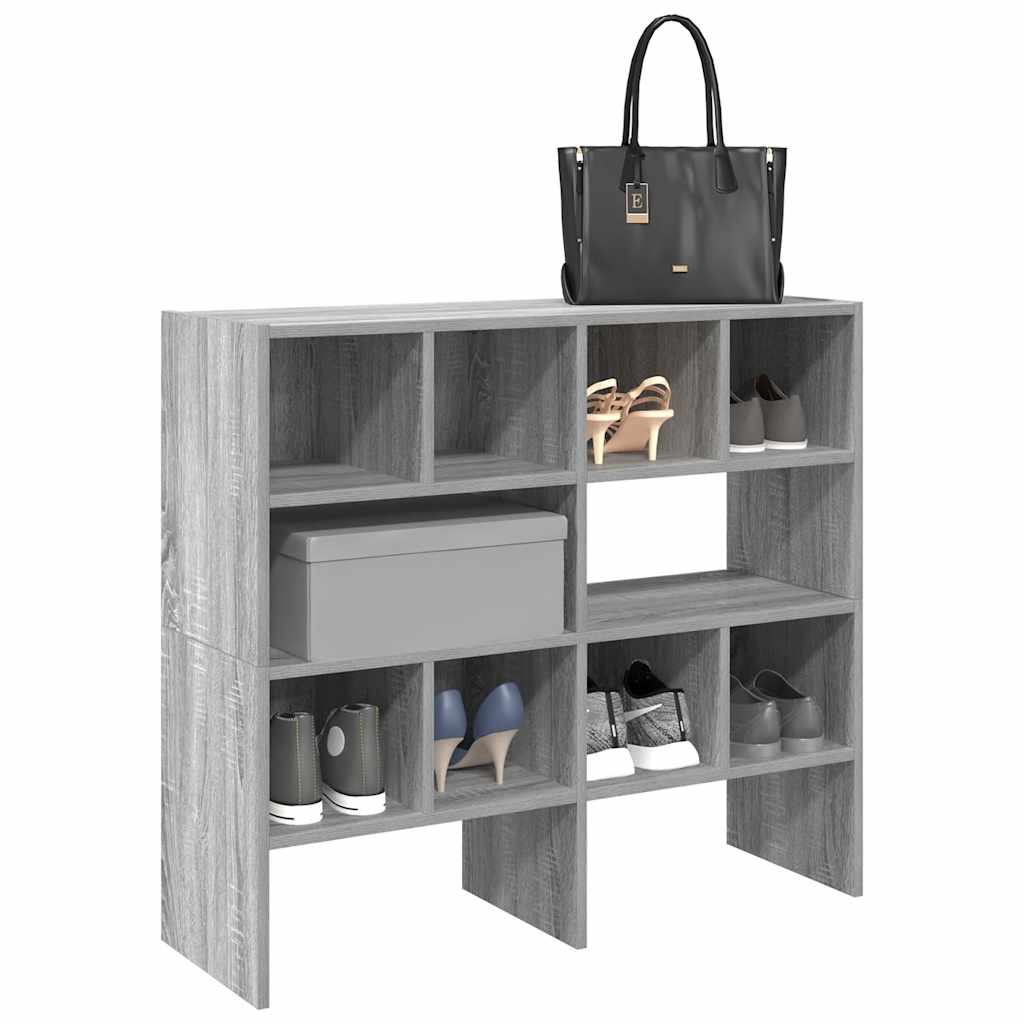 Sapateiras 2 pcs empilháveis 89,5x30x40 cm cinzento sonoma