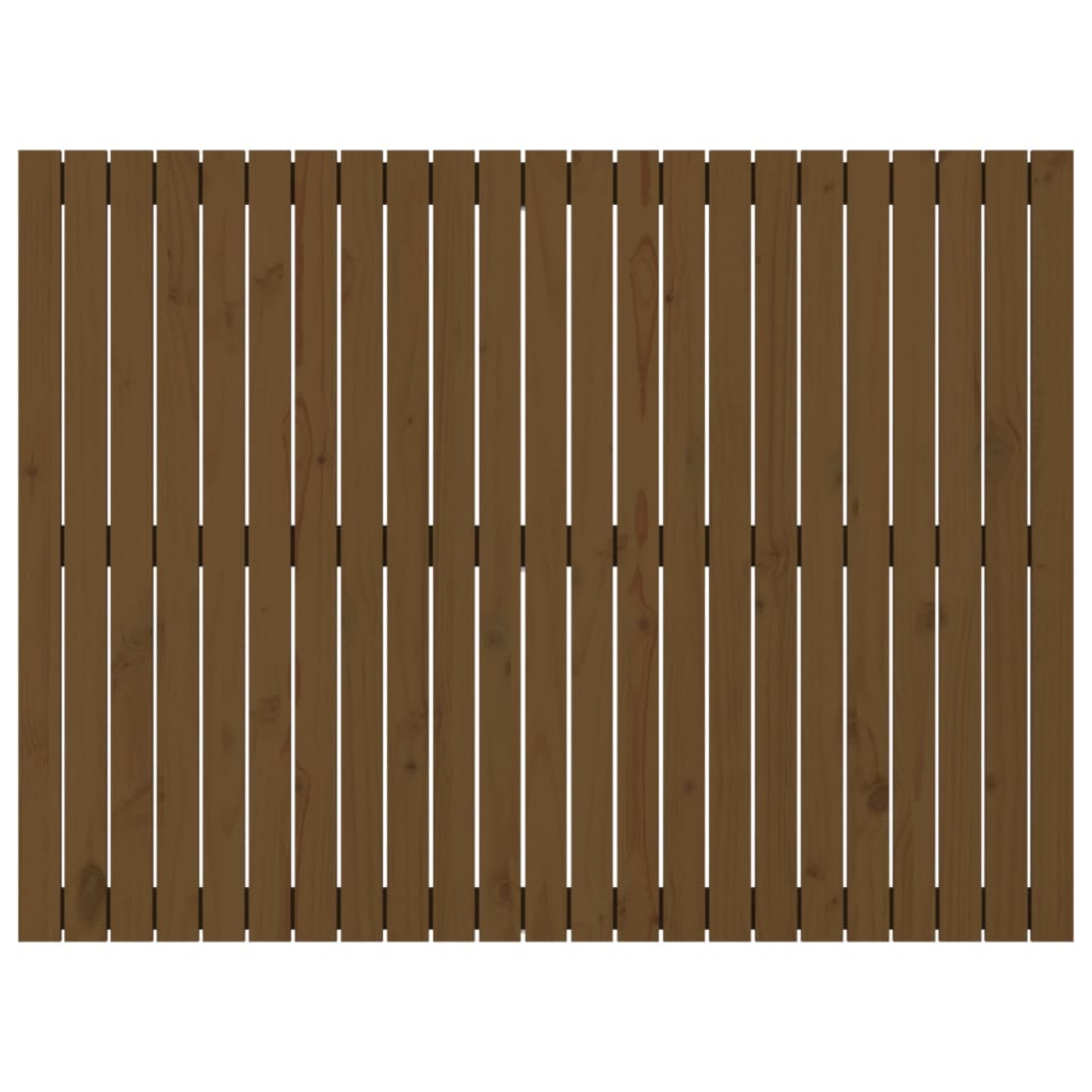 Cabeceira de parede 146,5x3x110 cm pinho maciço castanho-mel