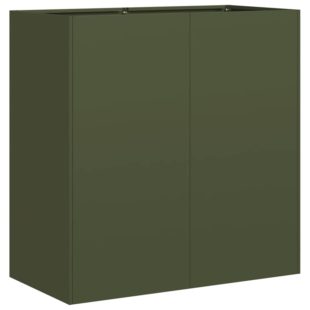 Vaso floreira 80x40x80 cm aço laminado a frio verde
