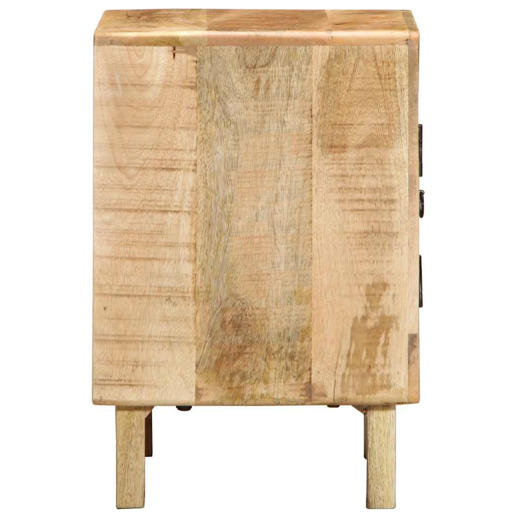 Mesa de cabeceira 40x32x46cm madeira de mangueira áspera maciça