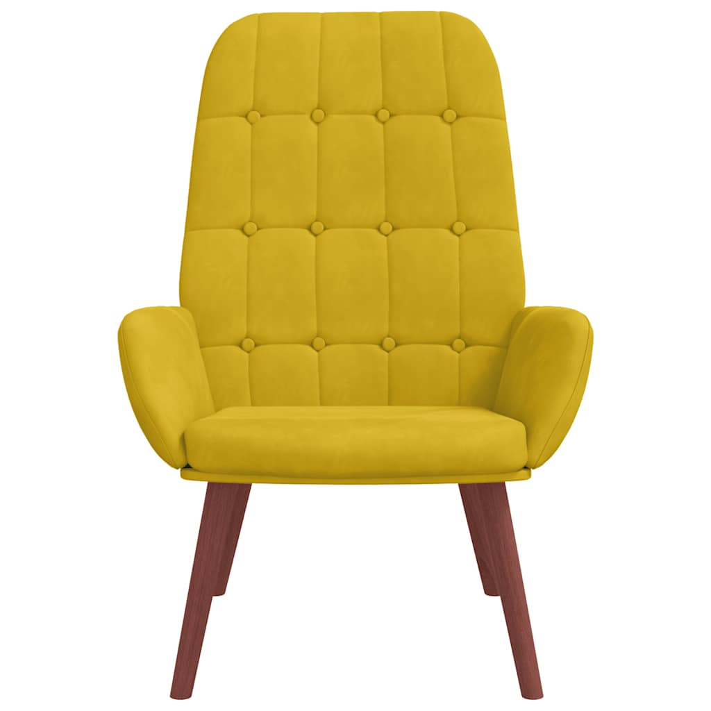 Cadeira de descanso veludo amarelo