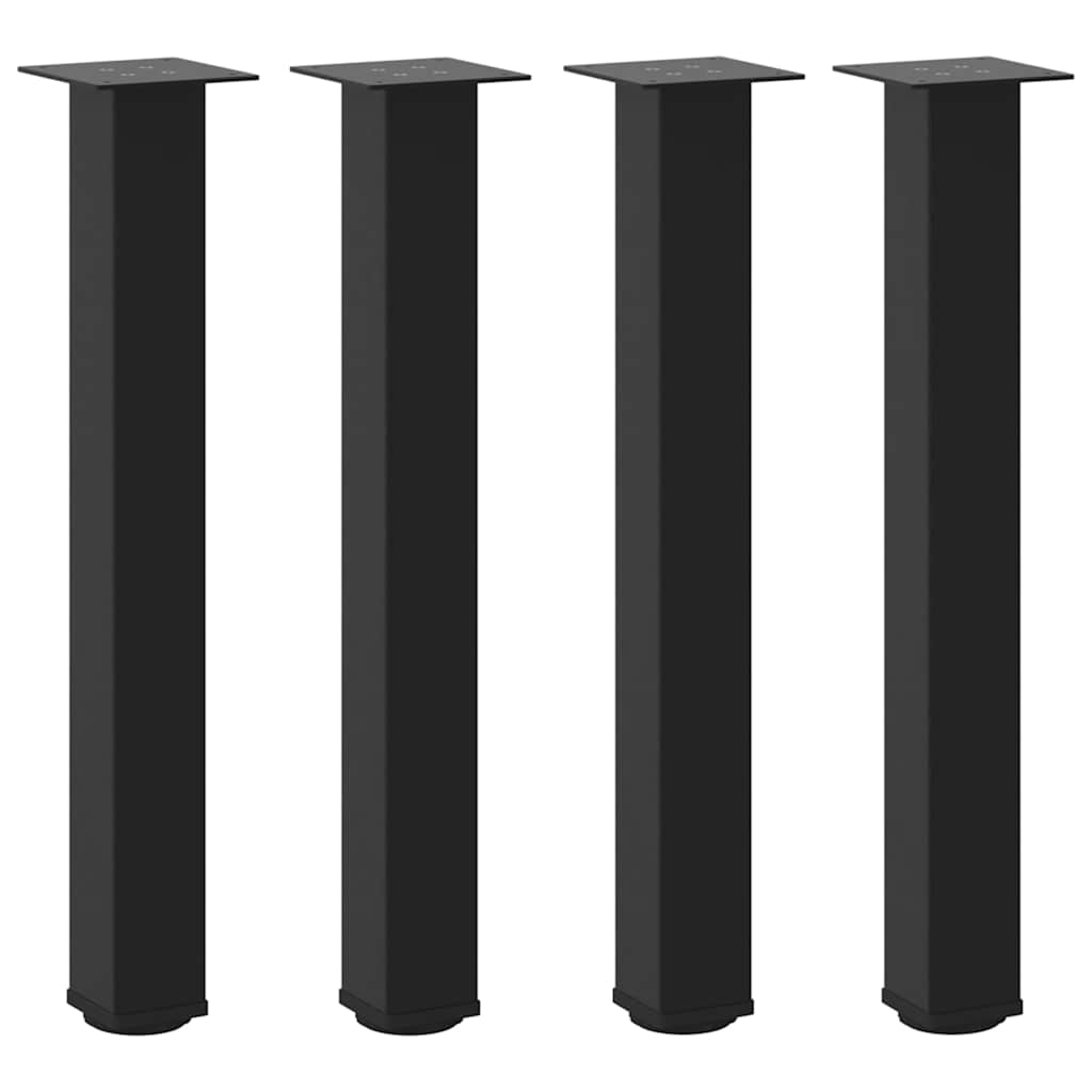 Pés de mesa de console 4 peças, preto, 72-74 cm, aço