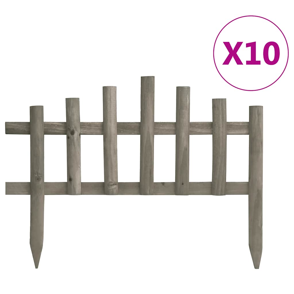 Bordas de relvado 10 pcs 4,4 m abeto