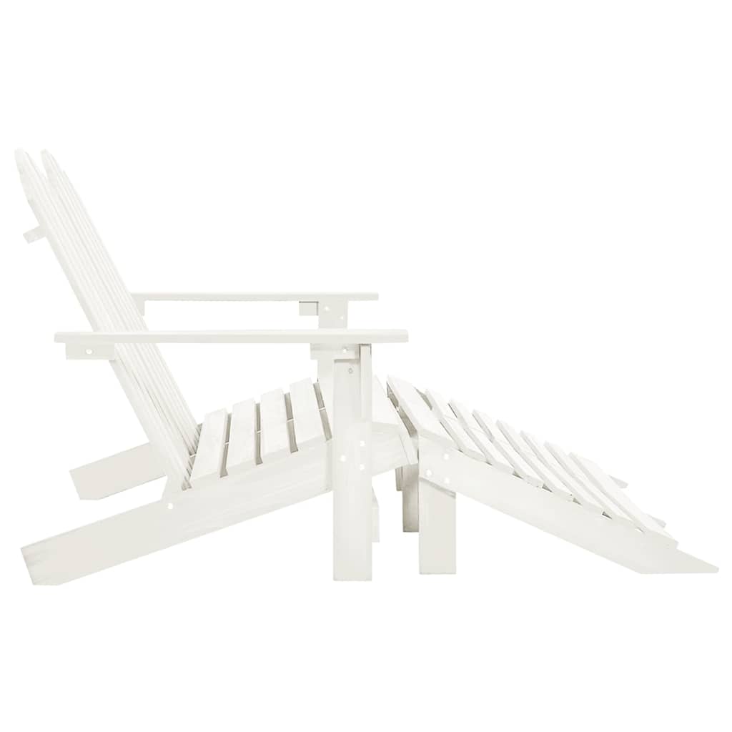 Cadeira de jardim & otomano adirondack 2 lugares abeto branco