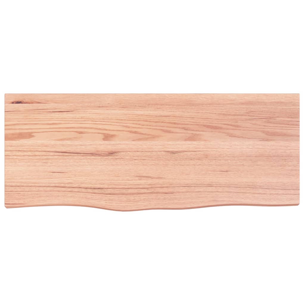 Bancada p/ wc 100x40x(2-4) cm madeira maciça tratada castanho