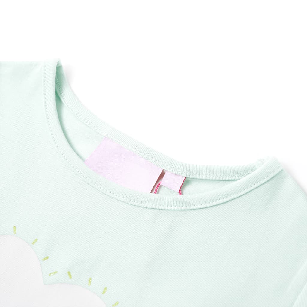 T-shirt infantil menta-claro 116