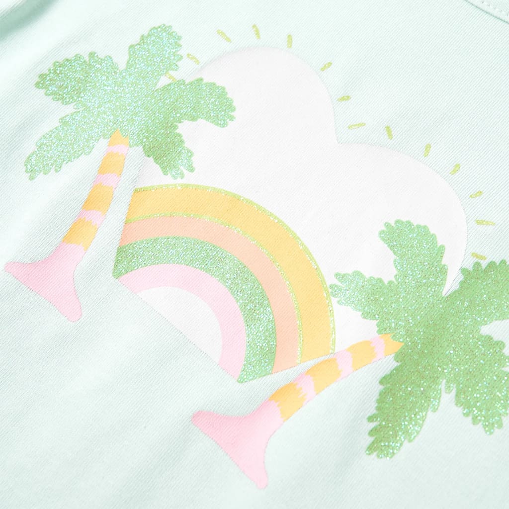 T-shirt infantil menta-claro 116