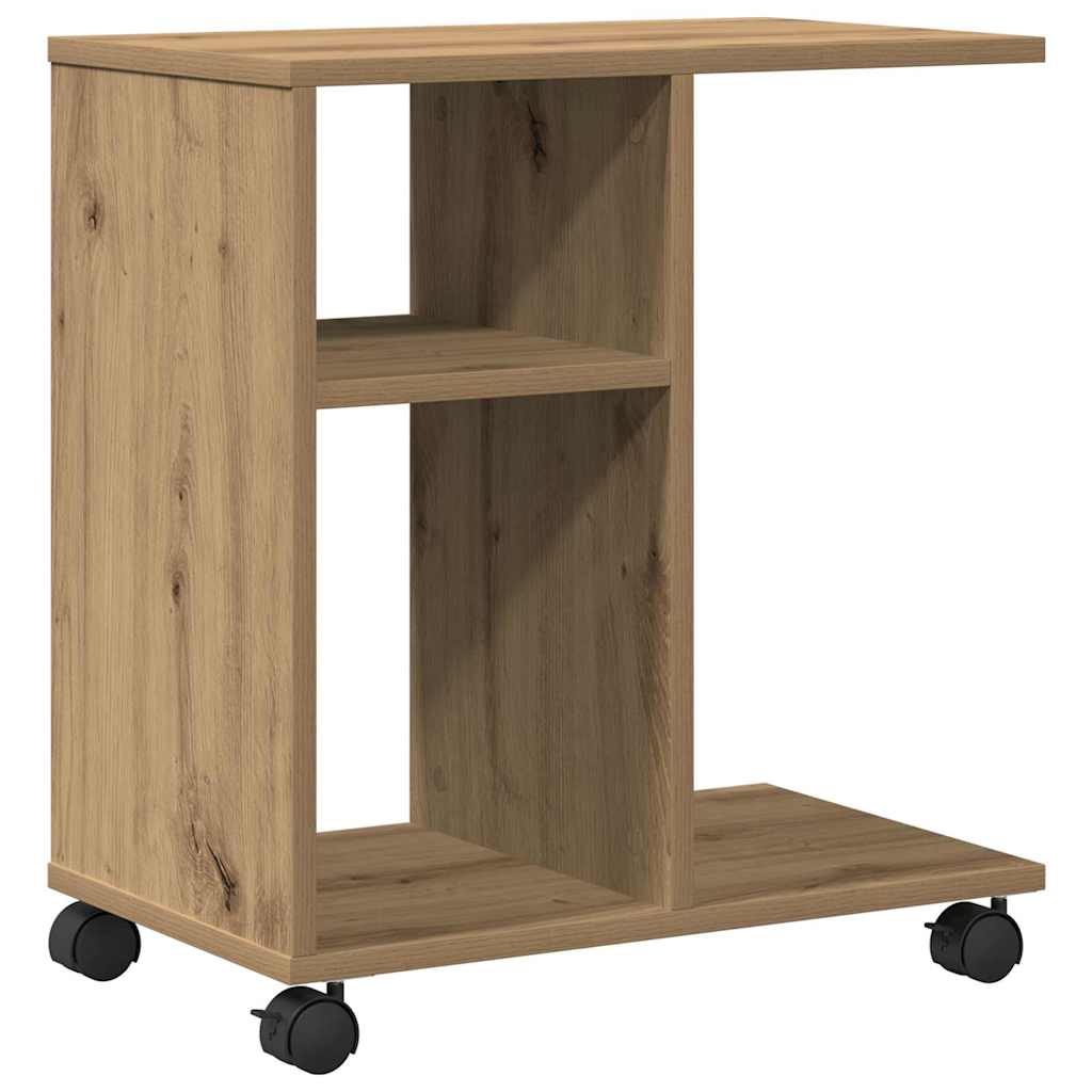 Mesa lateral carvalho artisiano 50 x 30 x 55 cm