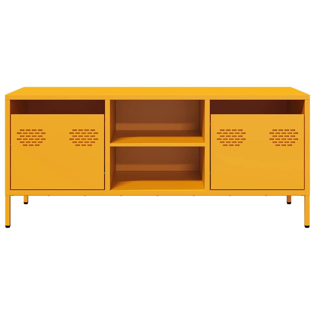 Móvel TV 101,5x39x43,5 cm aço laminado a frio amarelo mostarda