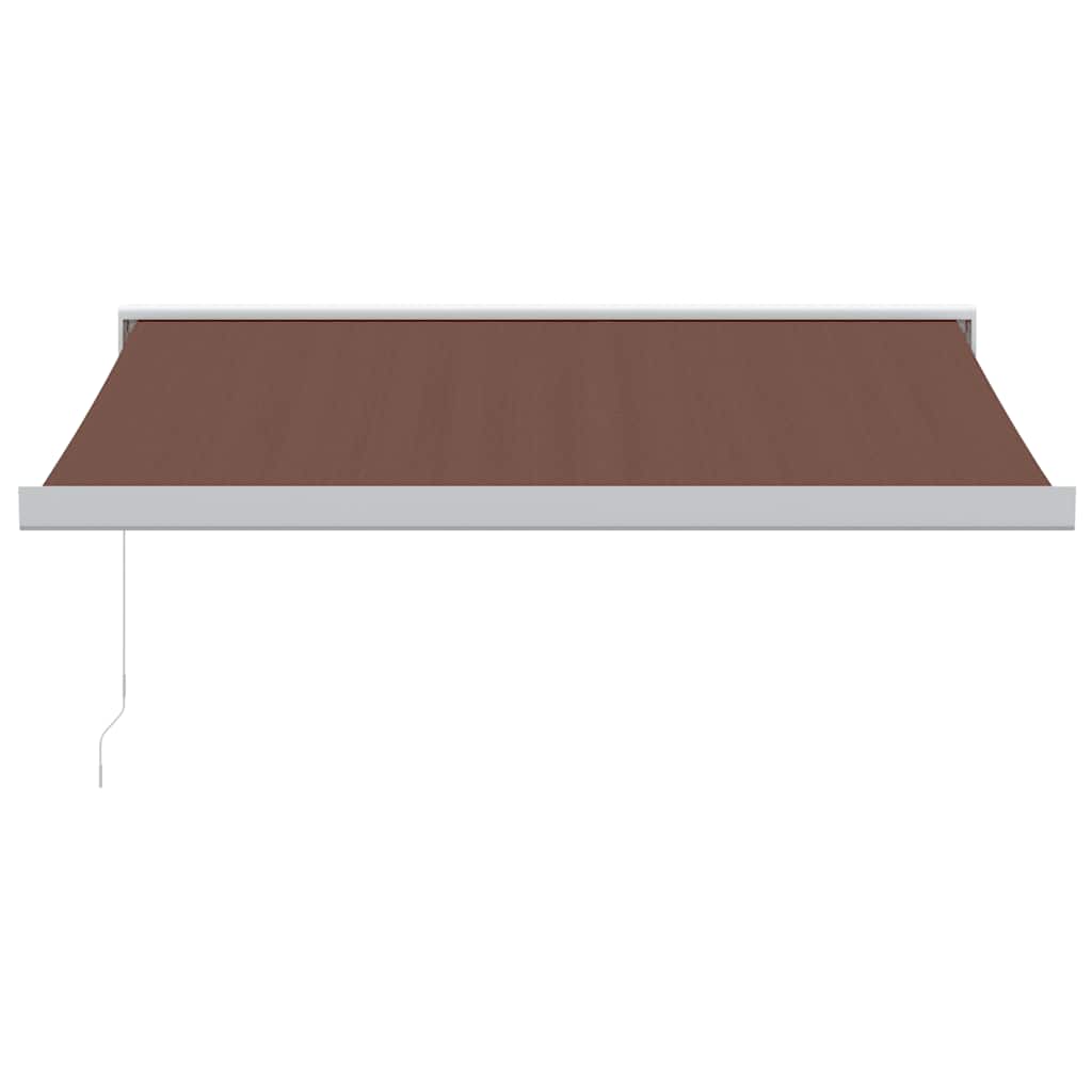 Toldo retrátil manual 350x250 cm castanho