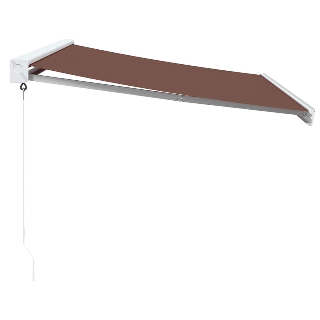 Toldo retrátil manual 350x250 cm castanho