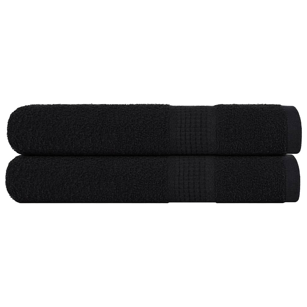 Toalhas de sauna frogn 2 pcs 80x200 cm 360 g/m² preto