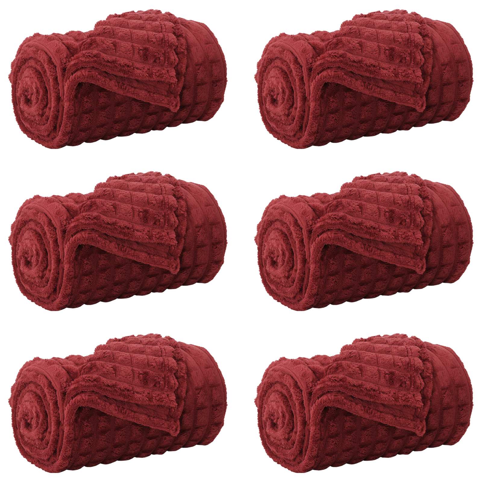 Cobertores de sofá 6 unid. vermelho bordeaux 240 x 220 cm 8.63