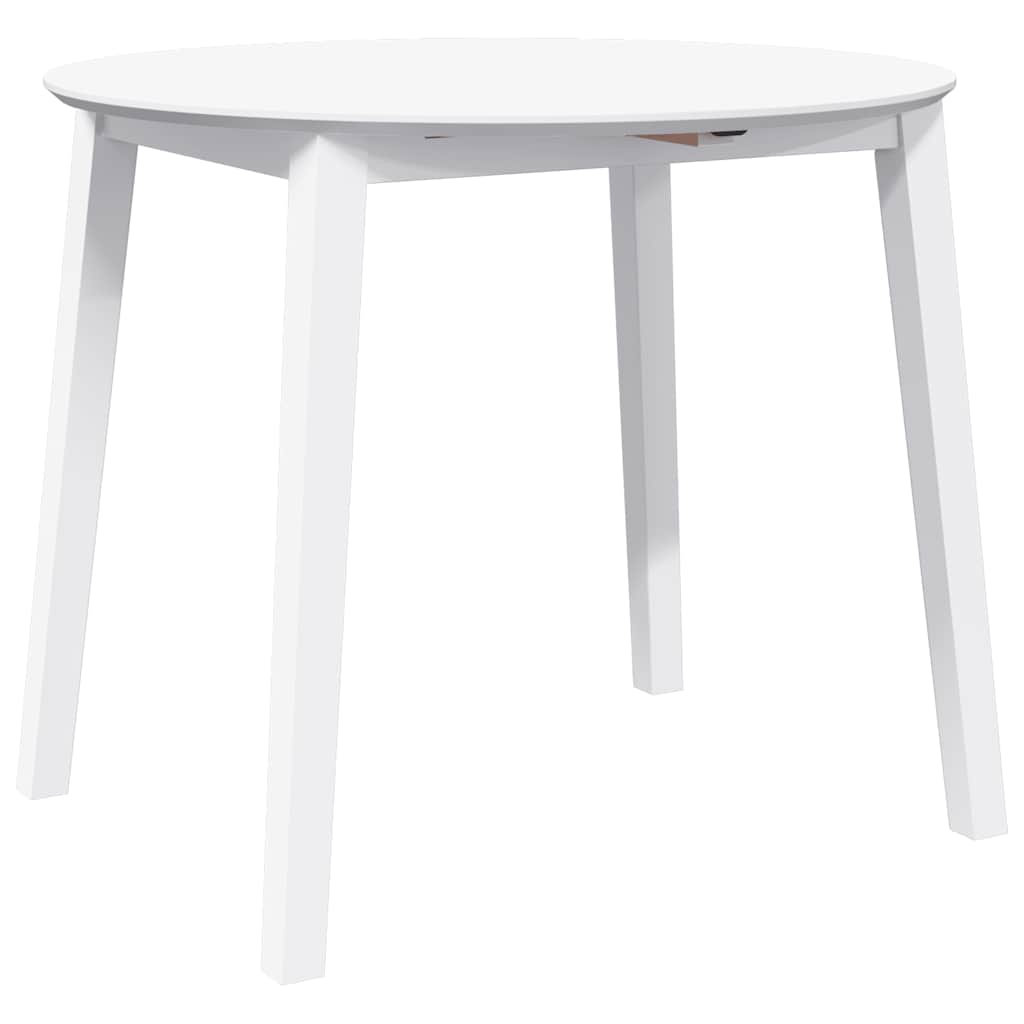 Mesa de jantar madeira seringueira maciça branco