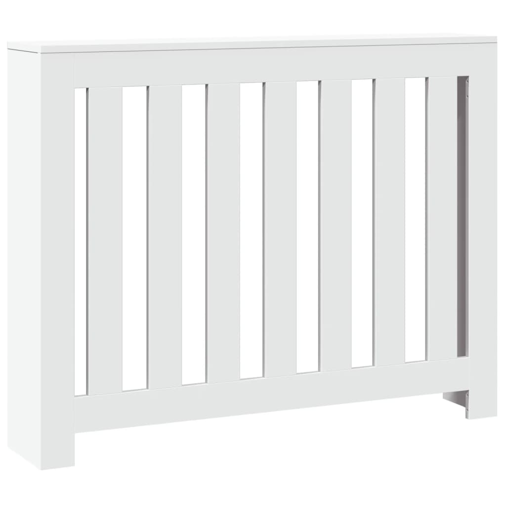 Cobertura de radiador 104x20x82 cm derivados de madeira branco