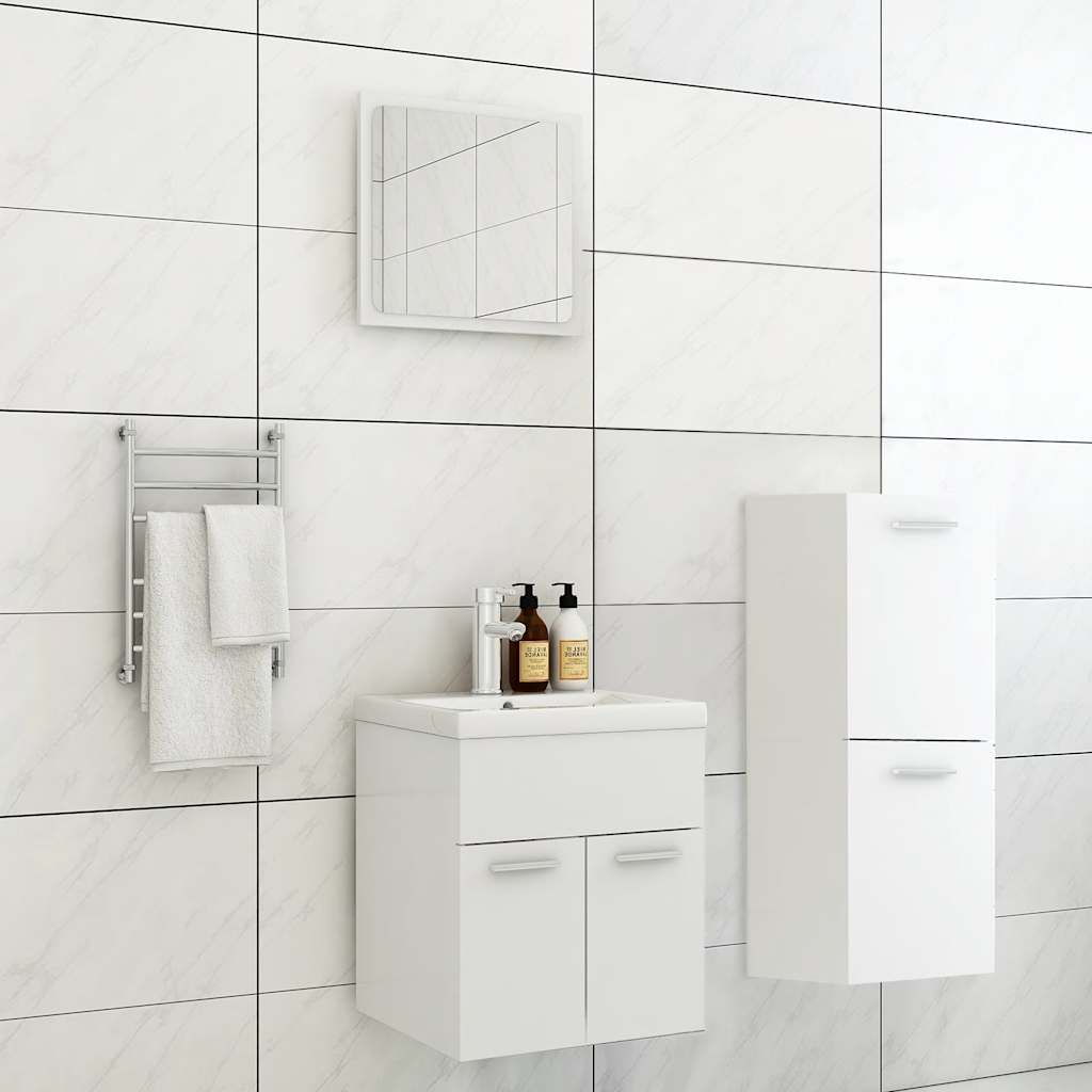 Conjunto de móveis de casa de banho contraplacado branco