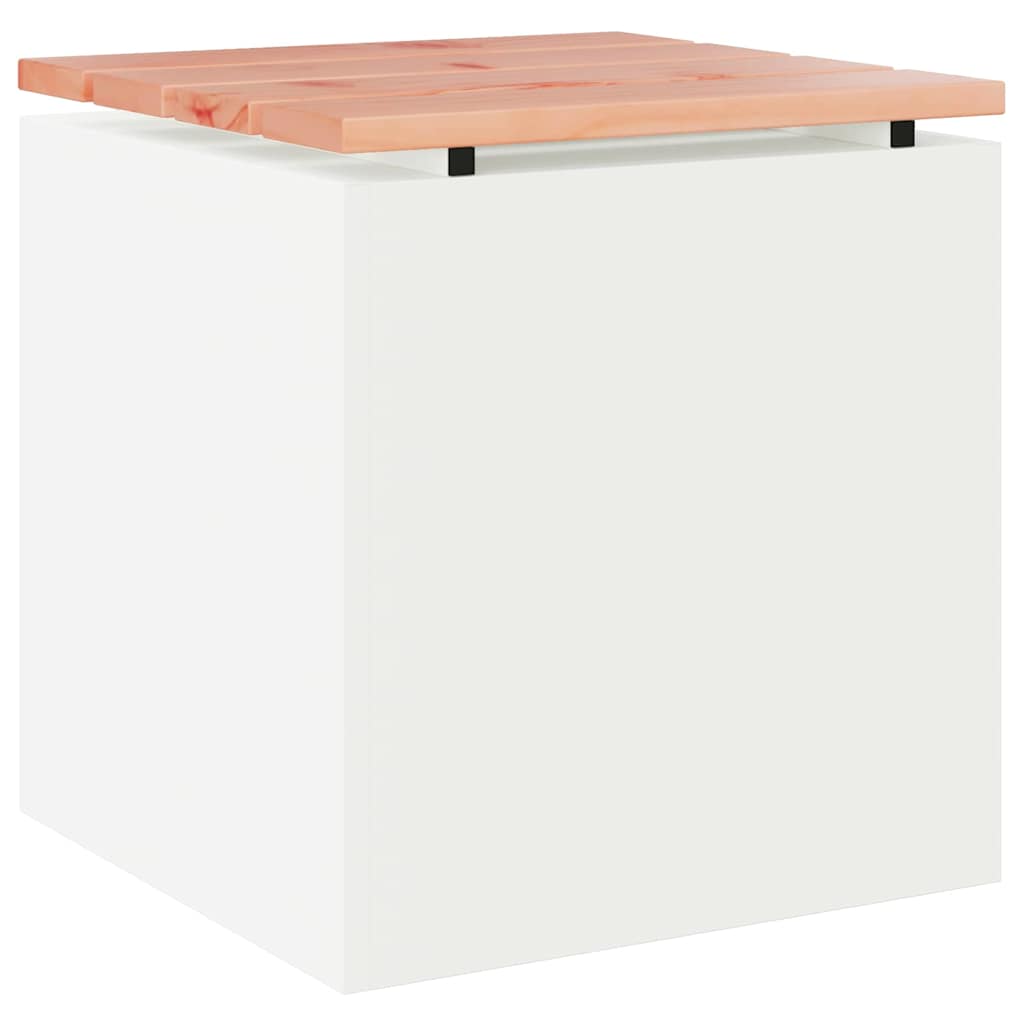 Banco de jardim branco 40 x 40 x 43 cm aço