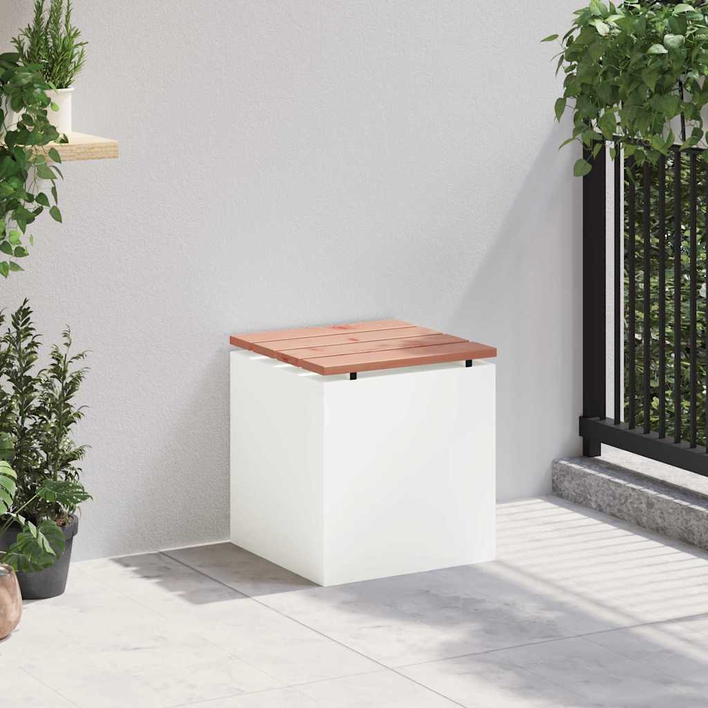 Banco de jardim branco 40 x 40 x 43 cm aço