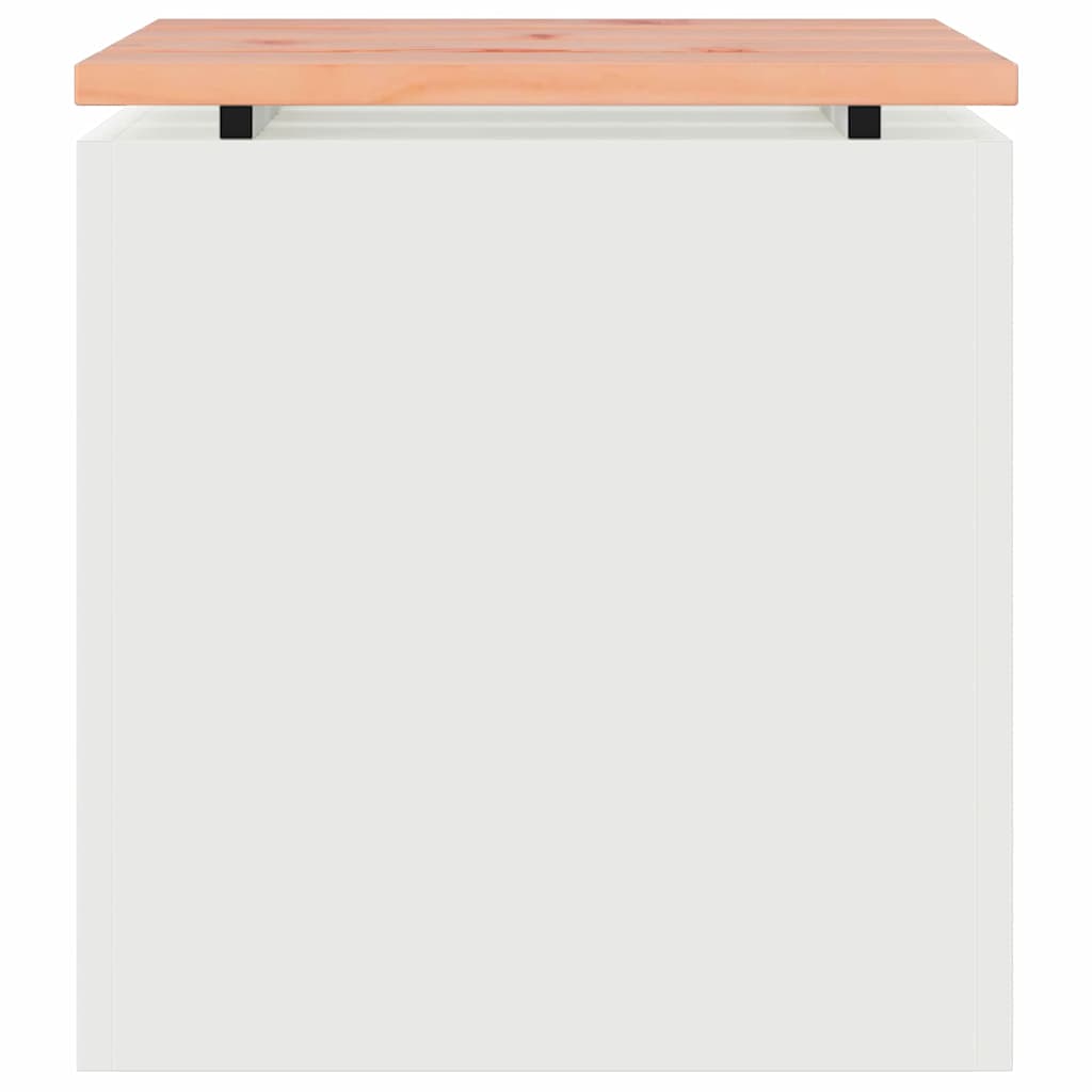 Banco de jardim branco 40 x 40 x 43 cm aço