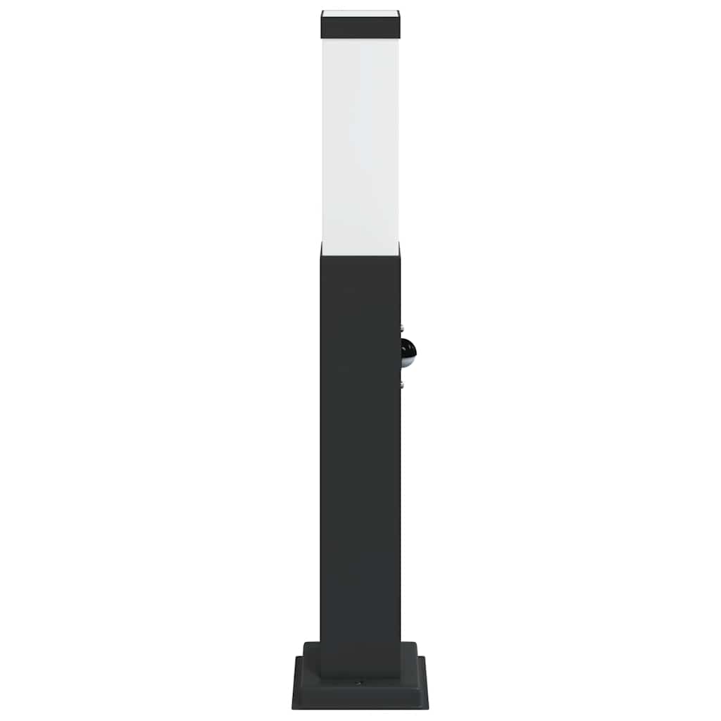 Luminária de poste com sensor, 50 cm, preta, IP44