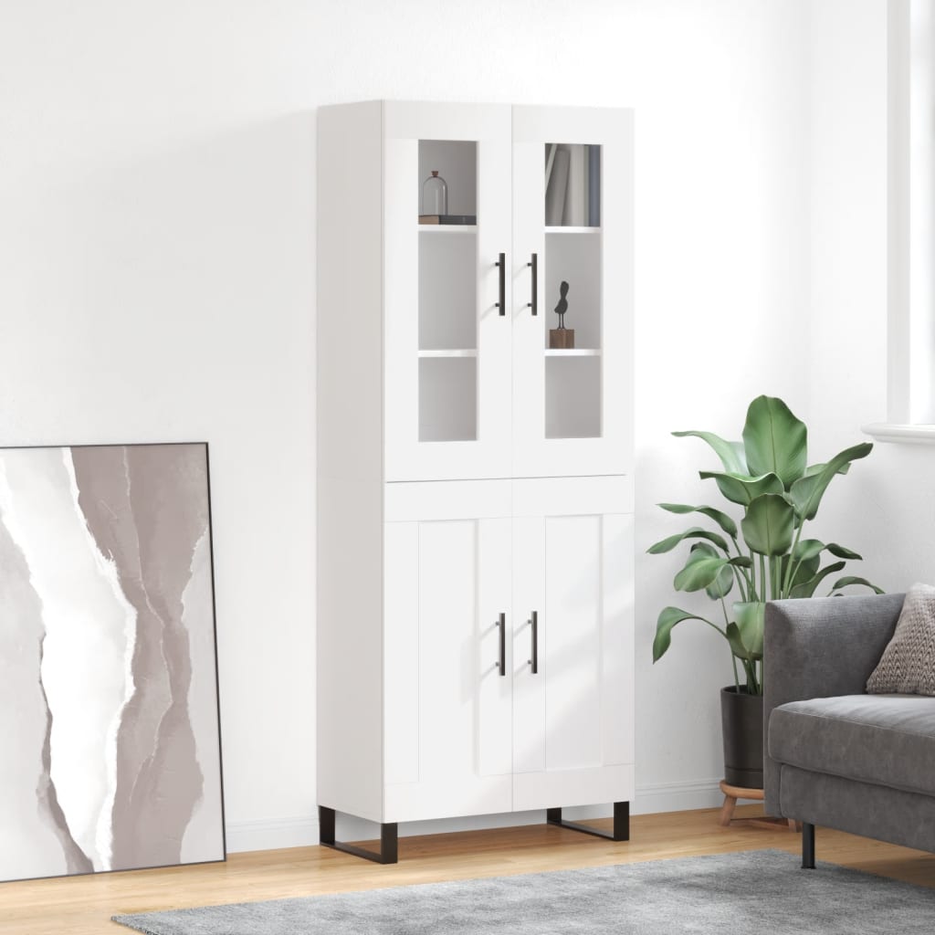 Armário alto 69,5x34x180 cm derivados de madeira branco