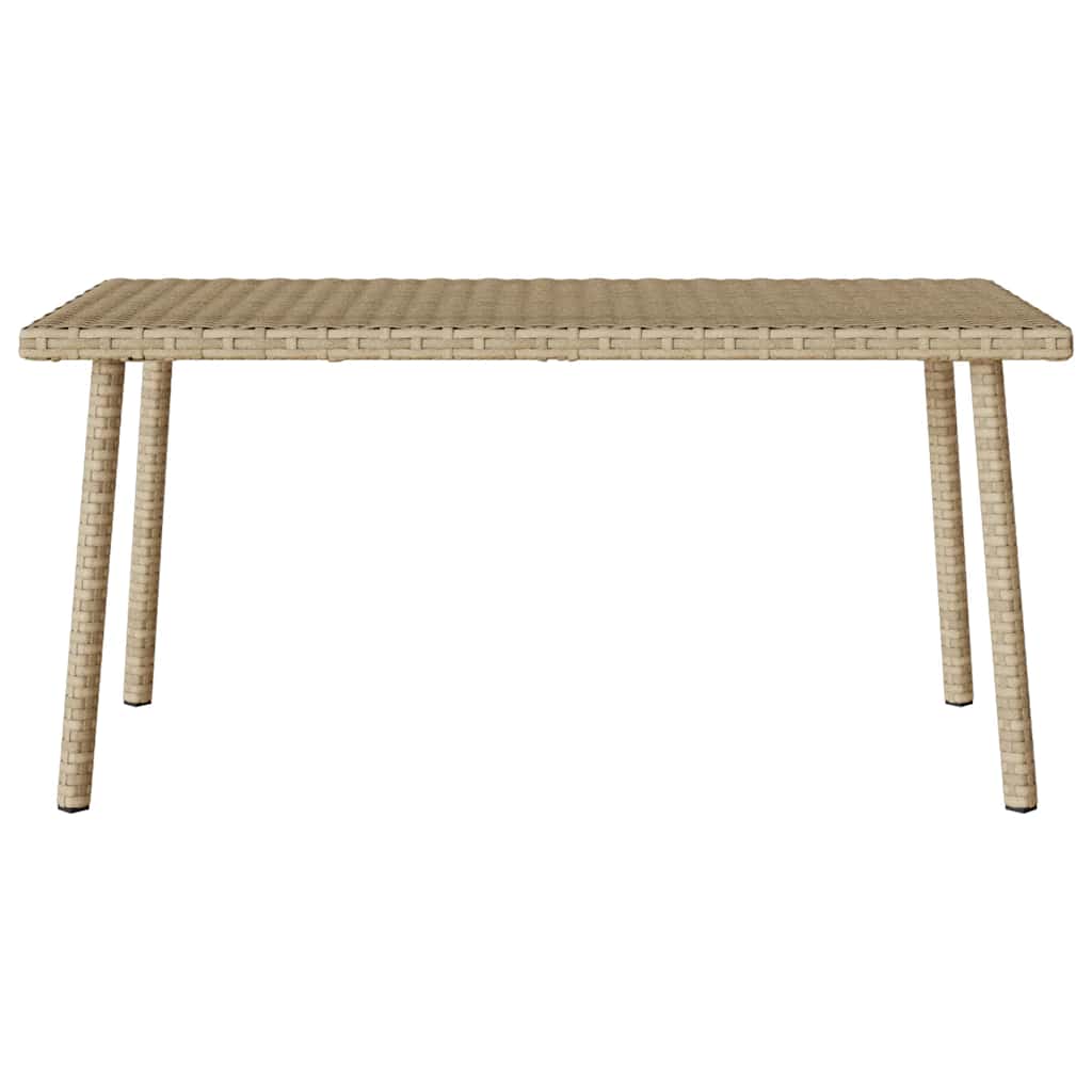 Mesa de centro de jardim retangular 80x40x37cm vime PE bege