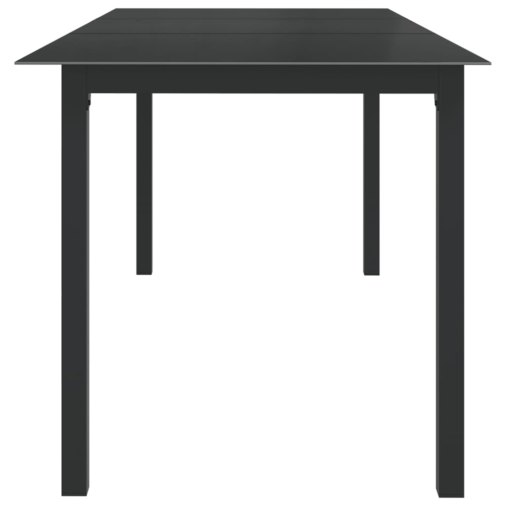9 Pcs conjunto de jantar para jardim alumínio antracite