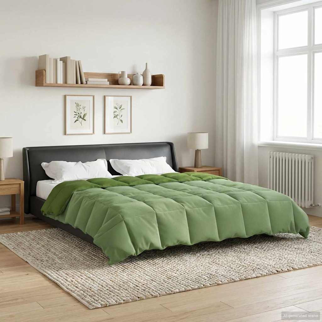Edredom de verão simples verde 220 x 240 cm microfibra