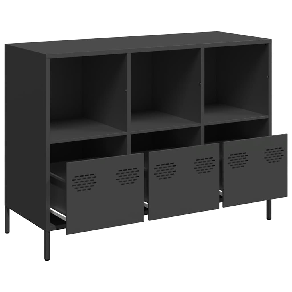 Aparador 101,5x39x73,5 cm aço laminado a frio preto