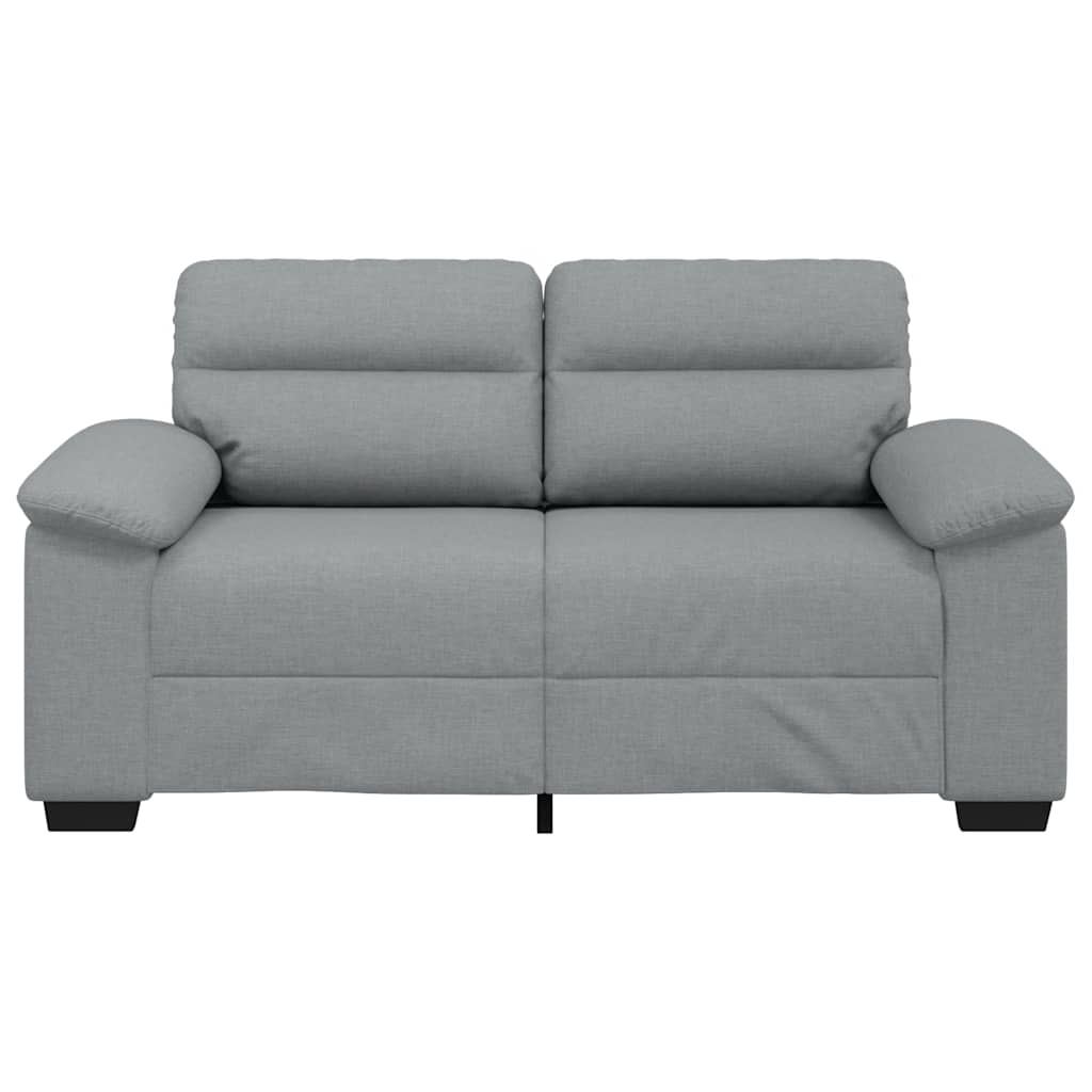 Sofá de 2 lugares em tecido 160x81x84 cm cinzento-claro