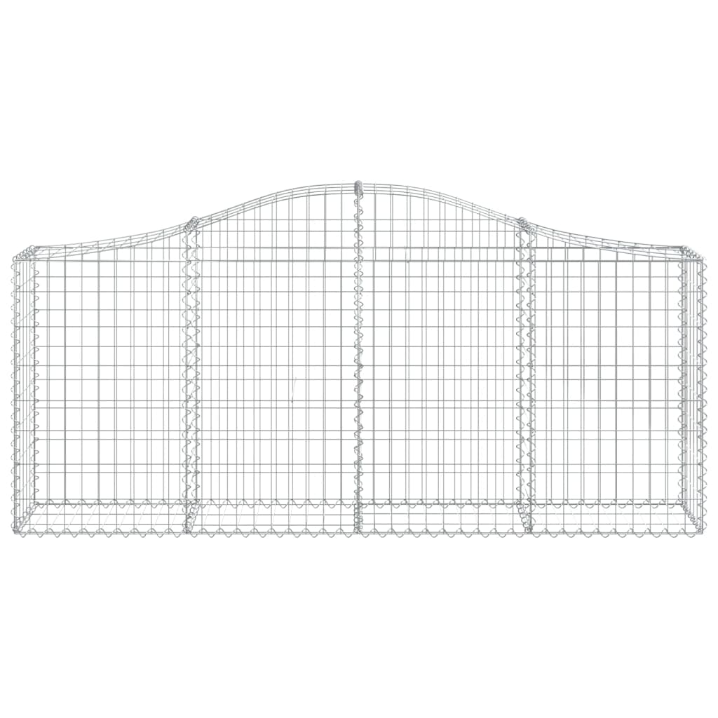 Cestos gabião arqueados 14pcs 200x30x80/100cm ferro galvanizado