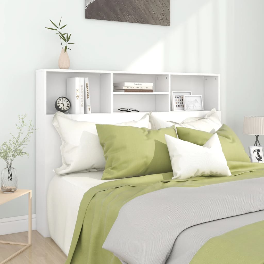 Cabeceira de cama branca 140x19x103,5 cm