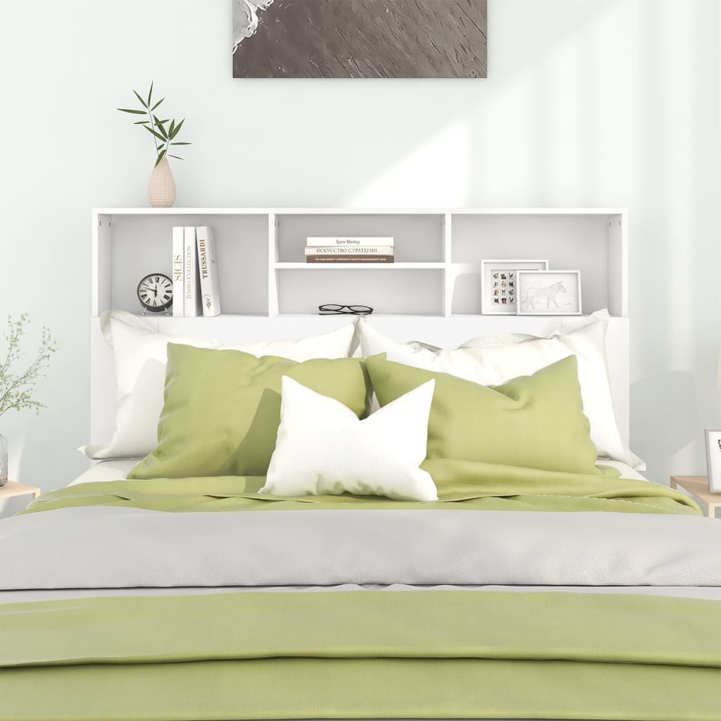 Cabeceira de cama branca 140x19x103,5 cm