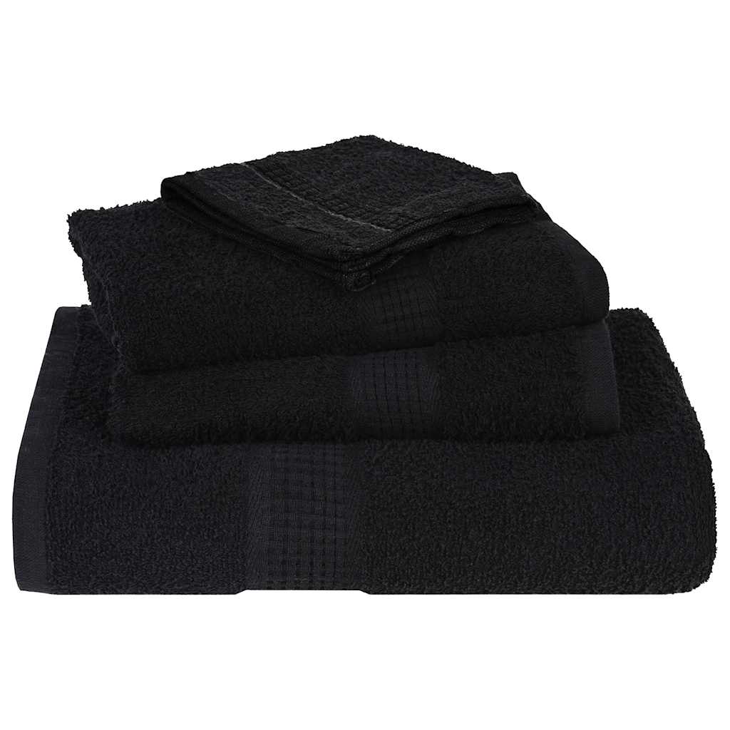 Toalhas de rosto frogn 10 unidades pretas 30x30 cm 360 g/m²