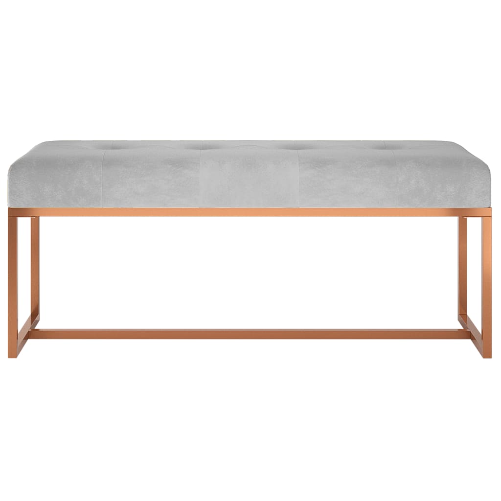 Banco 110x36x45 cm veludo cinzento