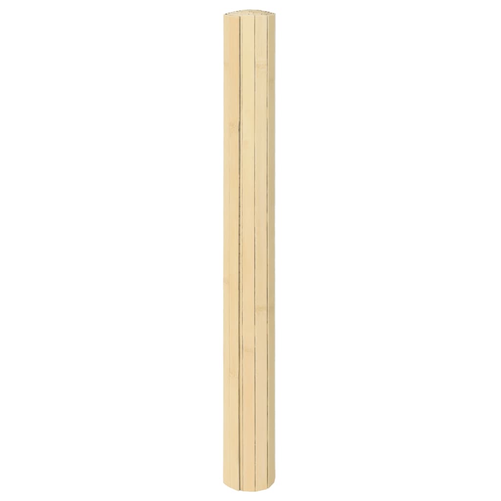 Tapete retangular 70x100 cm bambu cor natural clara