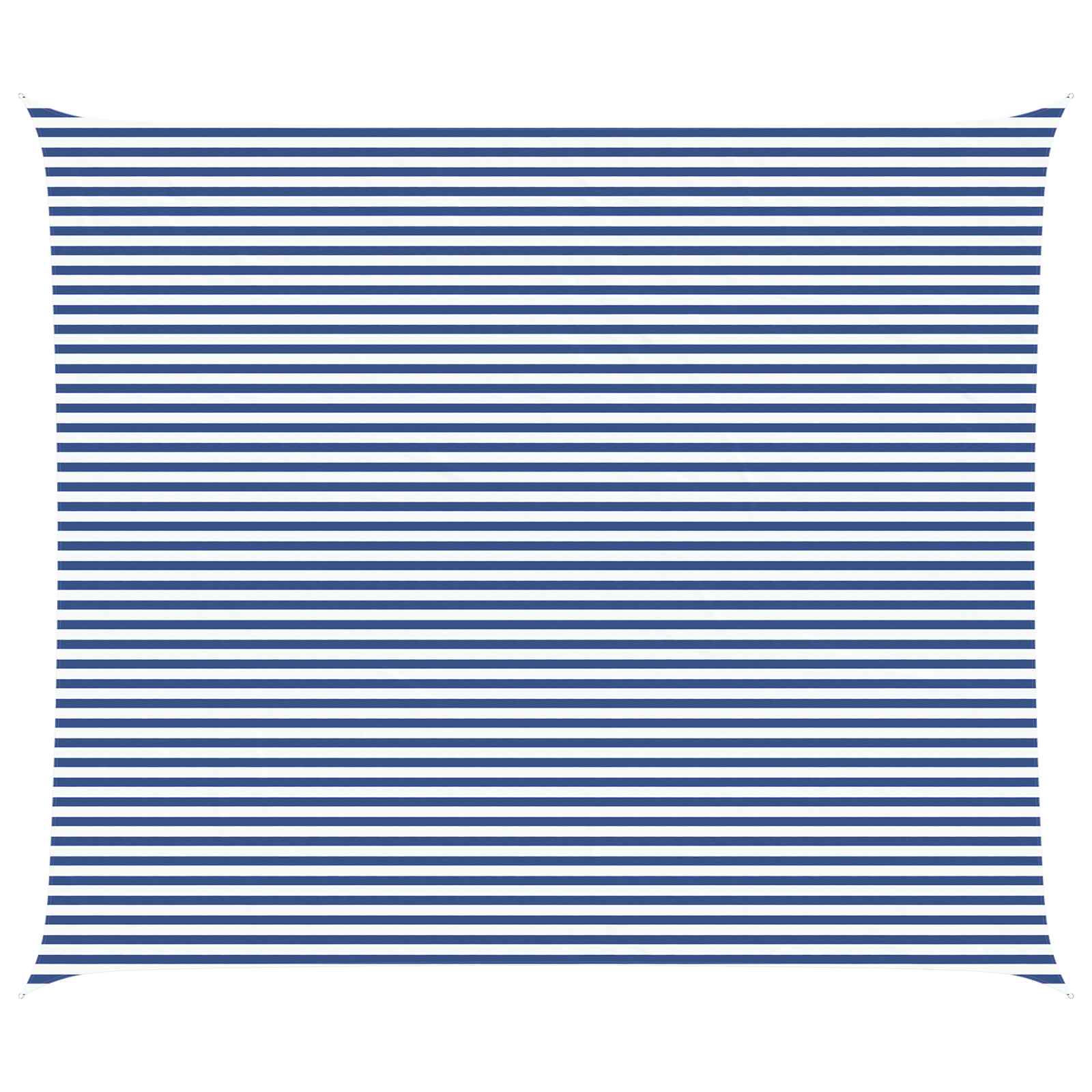 Vela de sombra solar azul e branco 7 x 6 m