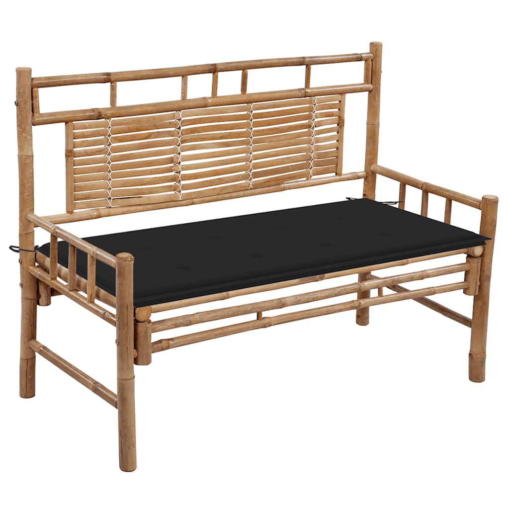 Banco de jardim com almofadão 120 cm bambu