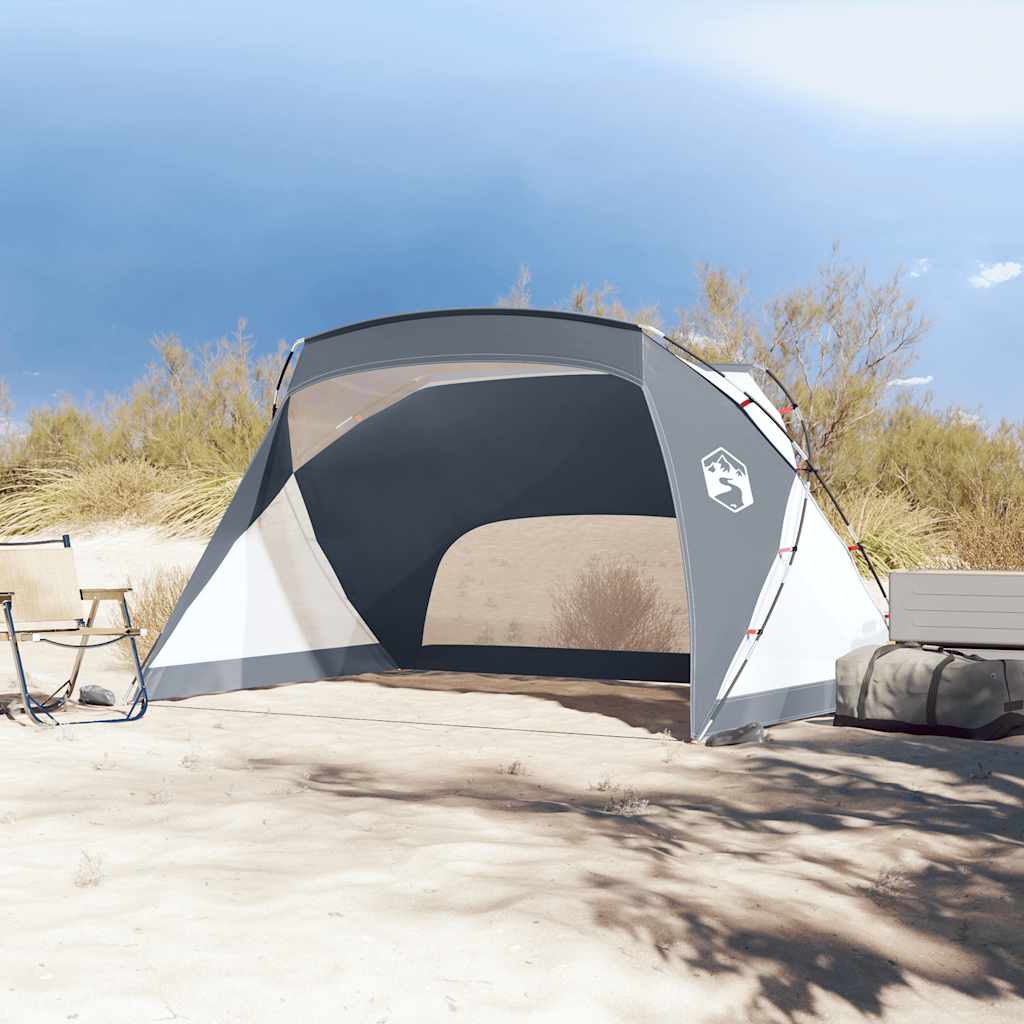 Tenda de praia 274x178x170/148 cm poliéster 185t cinzento