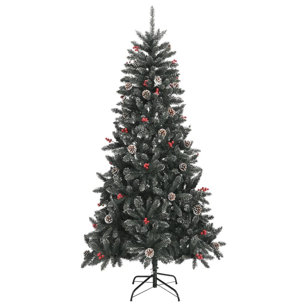 Árvore de natal artificial com suporte 210 cm PVC verde