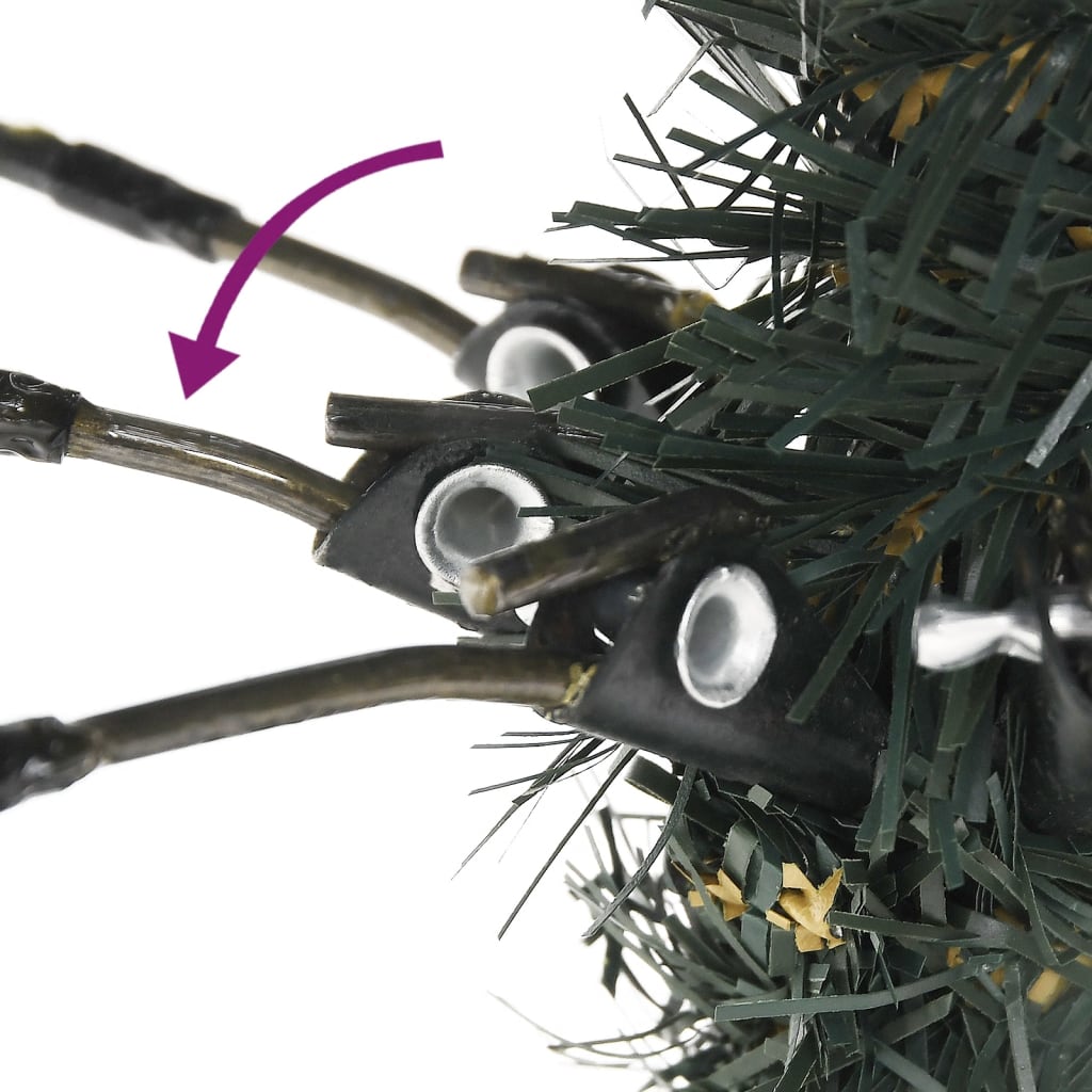 Árvore de natal artificial com suporte 210 cm PVC verde