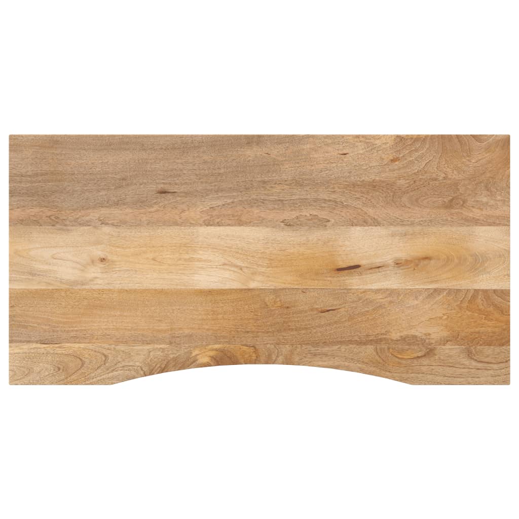 Tampo de mesa com curva 120x60x2,5cm mangueira áspera maciça
