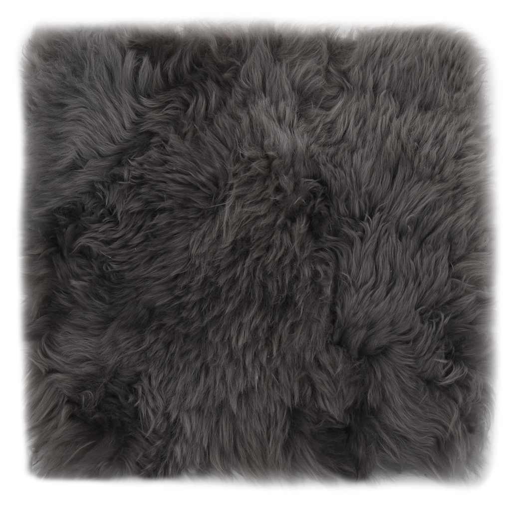 Almofadas p/ cadeira 2 pcs 40x40cm pele carneiro cinzento-claro