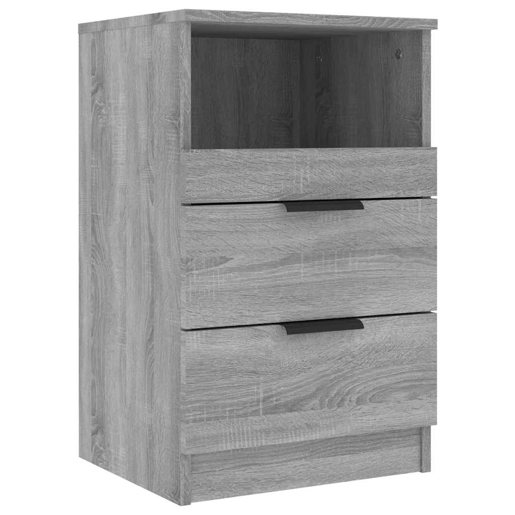 Mesa de cabeceira derivados de madeira cinzento sonoma